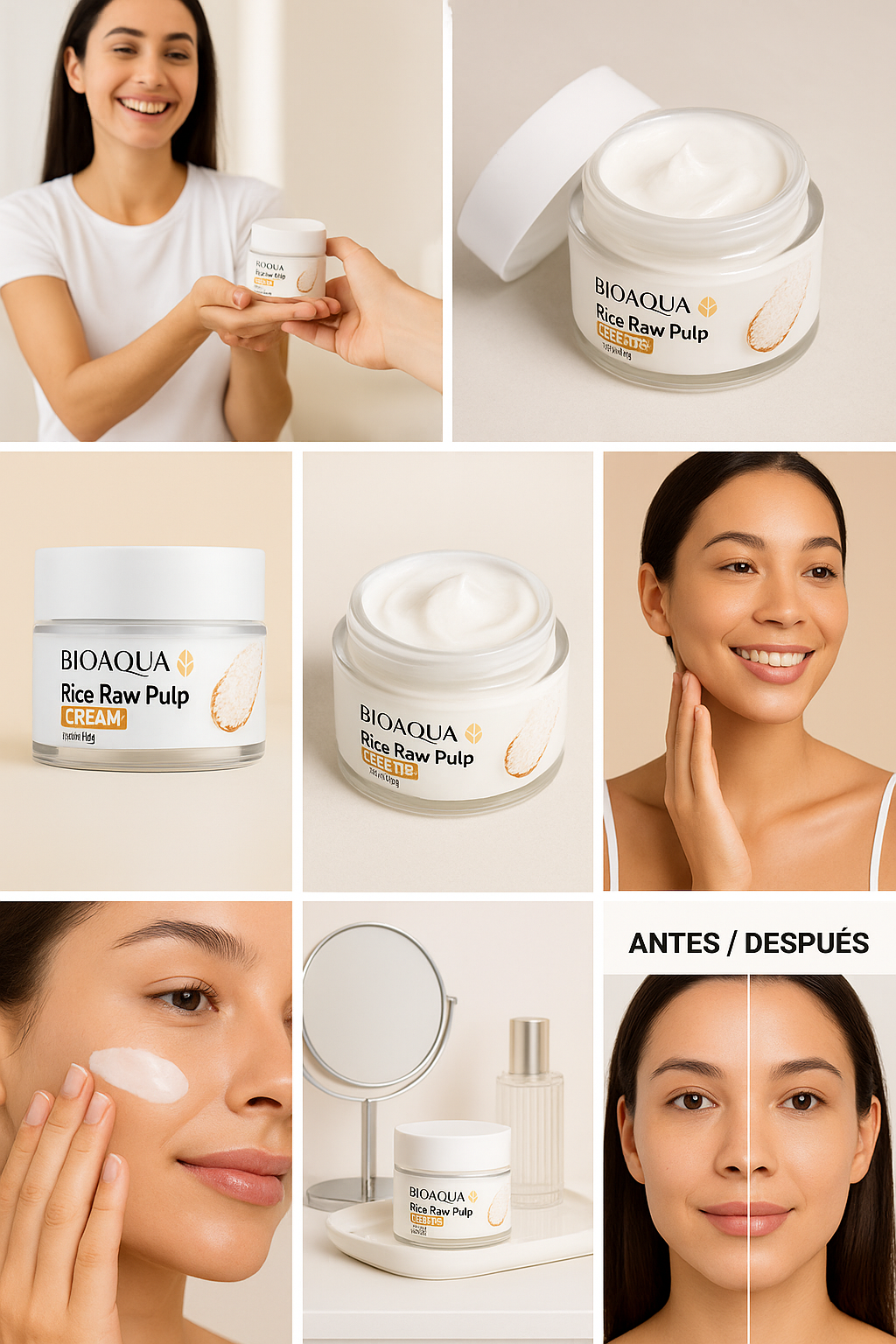 CREMA FACIAL DE ARROZ BIOAQUA-PREMIUM