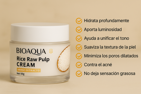 CREMA FACIAL DE ARROZ BIOAQUA-PREMIUM